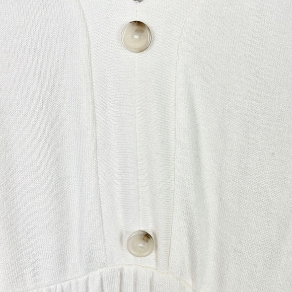 ANDREE |🍦Light Cream Thin Knit 1/2 Sleeves Loose Oversized Sweater - Picture 7 of 8